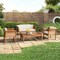 Alaterre Furniture Stamford Eucalyptus Wood Outdoor Set with 2 Chairs, Bench, and Coffee Table, Set of 4 ANSF01123EBO - alternate 4